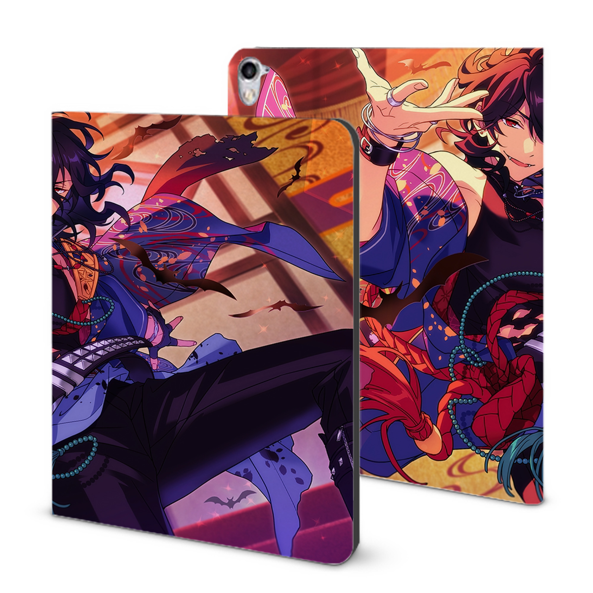 （画像用） あんさんぶるスターズ! Ensemble Stars IPad ケース ブック型 PUレザー TPU 耐衝撃 軽量 薄型 ペン収納なし 全面保護 IPad 各モデル対応
